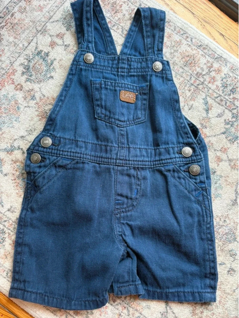 18M Boys Navy Blue Lee Shorts Overall